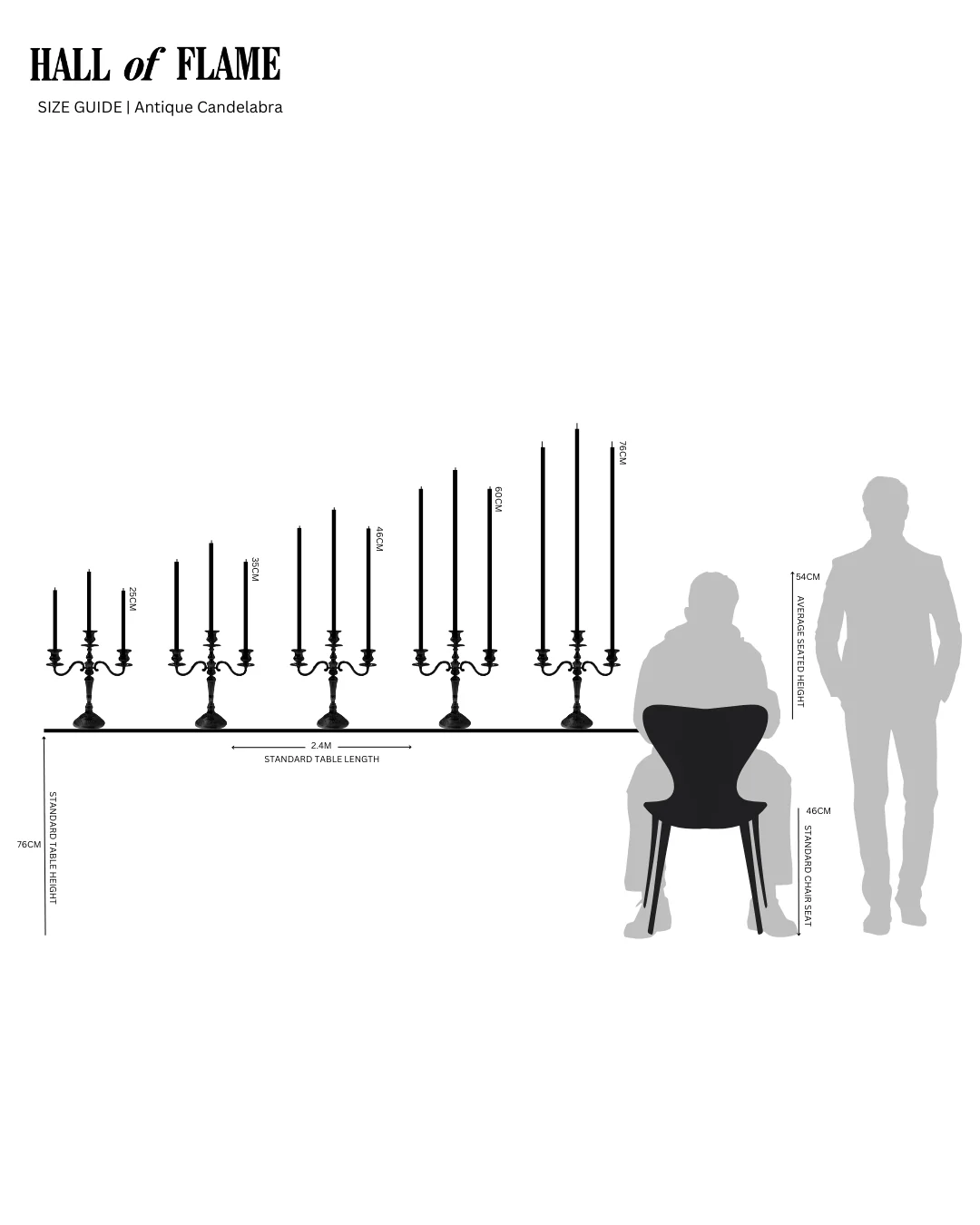 3-arm Antique Silver Candelabra - Image 4